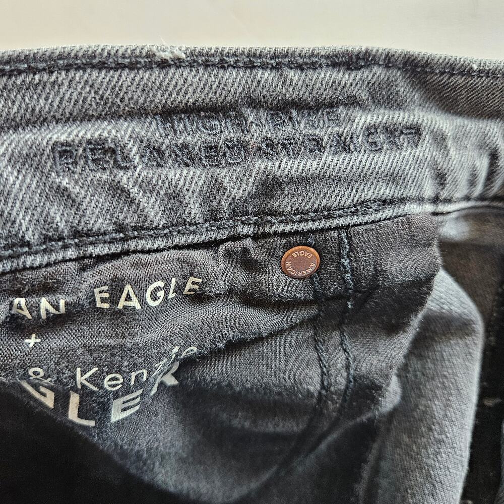 American Eagle High Rise Relaxed Straight‎ Jeans Plus Size 18 Casual Neutral - Picture 10 of 13